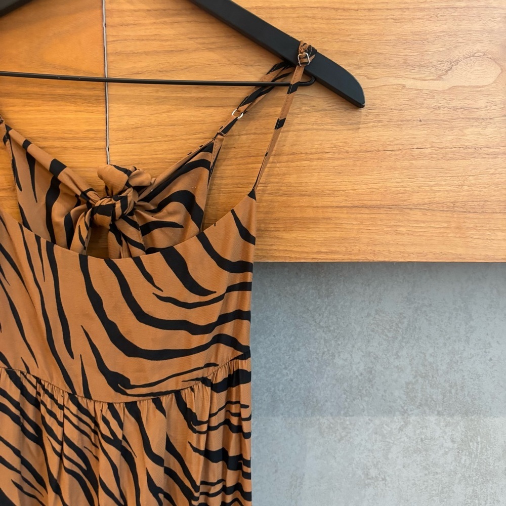 FAITHFULL THE BRAND Corvina Animal Print Midi Dress, Size 2 - Picture 8 of 14